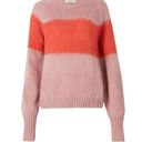 ALLSAINTS NEW All Saints Lou Uno Jumper Stripe Colorblock Crewneck Fuzzy Sweater Photo 5