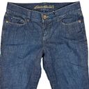 Eddie Bauer  Womens Size 4P Dark Wash Flannel Lined Jeans Bootcut Cotton Outdoors Photo 1