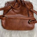 Krass&co Jen &  Brown Leather Flap Over Backpack Photo 7