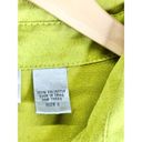 Chico's  Shirt Womens Large Green Faux Suede Button Down Front Pocket Casual Photo 4