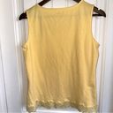 Coldwater Creek  yellow scoop neck lace trim tank top women M Photo 9