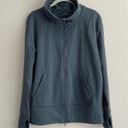 Zella  Womens Gray Full Zip Athletic Jacket Thumbholes Size Small Photo 2