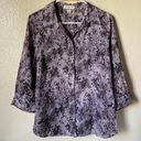 Coldwater Creek Purple Floral Blouse Photo 0