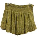 Aeropostale  Yellow Blue Floral High Waisted Smocked Ruffle Skort Juniors Large Photo 9