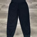 Aerie  The Hugger High Rise Fold Over Waist Black Jogger Pants Size Medium Photo 2