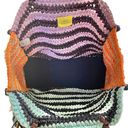 Roller Rabbit Silk Raffia Multicolor Striped Hanai Tote Bag Purse Photo 3