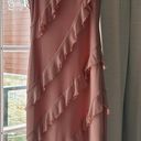 Pink Ruffle Maxi Dress Size XS Photo 1