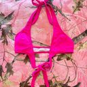 y2k vintage 2000s hot pink halter wrap bikini top Photo 7