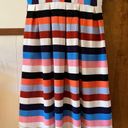 LuLaRoe  | Striped Amelia Dress Multicolor Pink Vertical Fit & Flare Pockets Sz M Photo 4