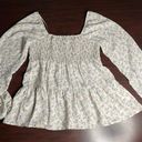 Paper Crane Smocked Floral Blouse- X-Small Photo 3