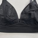 Aerie New  SMOOTHEZ Mesh Bralette Sheer Wireless Bra True Black Size Small Photo 8