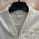 Dress Barn  White Ruffle Trim Denim Jacket Photo 2