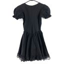 Dolls Kill  Widow Hazy Haunting Corset Puff Sleeve Milkmaid Mini Dress Black XXS Photo 7