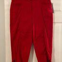 kim rogers  Comfort Waist Crop Pants size 12 brand new color red two front pocket Photo 0