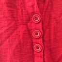 Habitat  Blouse Poppy Button Down Collared Tunic Asymmetrical Hem Sz M EUC Photo 5