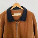 London Fog Vintage  Camel Brown Black Collar Fleece Jacket Coat Warm Minimal Photo 1
