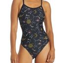 Speedo NWOT Sporti Thin Strap Constellation One Piece Swimsuit - Black - 30 Photo 0