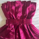 Entro Satin Strapless Ruffle Tiered Mini Dress Photo 6