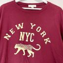 Treasure & Bond  Women’s NYC Cheetah Long Sleeve Tee Burgundy Size Large NWT Photo 61