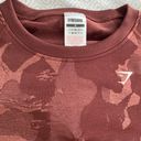 Gymshark Adapt Camo Long Sleeved Crop Top In Savanna / Cherry Brown Photo 2