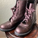 Call it spring NWOT:  Burgundy Motorcycle Boots- Size 9 Photo 4