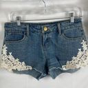 Harper  lace detail jean shorts Photo 0