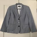 Nine West Coastal Grandma Checkered Navy Blazer Photo 0