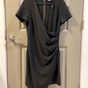 Bisou Bisou Black Asymmetric Wrap Dress Photo 1