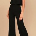 Lulus Lulu’s Power of Love Black Strapless Jumpsuit Size: M Photo 0