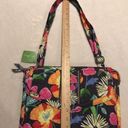 Vera Bradley hipster Jazzy Blooms Gray Floral Zip & Flap Adjustable Strap tablet Photo 4