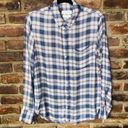 Treasure & Bond  Flannel Plaid Boyfriend Button Down Shirt Women's Size XXS Photo 1