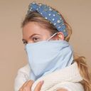 Lele Sadoughi 𝅺NWT  blue bandana face mask Photo 0