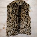 Jack by BB Dakota  Women's Leopard Print Faux Fur Open Front Vest Size M Photo 9