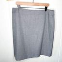 Tahari  Gray Straight Pencil Skirt Plus Size 16 Minimalist Office Work Photo 0