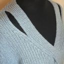 Nine West New Women’s  Chunky Cable Knit Cutout V-Neck Sweater Photo 3