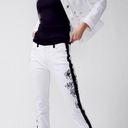 White House | Black Market NWT WHBM High Rise Contrast Floral Straight Leg Jeans Photo 1