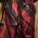 Oscar de la Renta  Silk Scarf Black & Red Photo 1