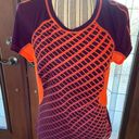 FILA sport Performance Running orange & Deep Maroon short sleeve Top size med Photo 0