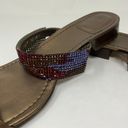 Stuart Weitzman  Diamond Crystal Jewel Embellished Fringe Slip On Sandals Shoes Photo 3