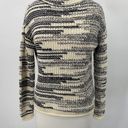 Garnet Hill  Artemis Sweater Organic Cotton Pullover Mockneck Knit Cream Black XS Photo 0