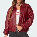 Edikted NWOT Halley Faux Leather Bomber Jacket Photo 0