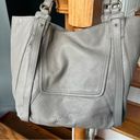 Kooba  Jonnie Grey Pebbled Leather Shopper Tote Bag Photo 3