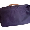 Longchamp  Large Le Pliage Tote Purple, Nylon Leather Trim Handbag Photo 4