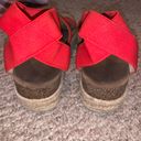 Platform Sandal Red Size 7 Photo 3