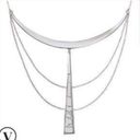 Stella & Dot NWT  swag necklace Two way layering silver Photo 4