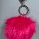 Poof Hot Pink Neon Faux Fur Furry Fuzzy Pom-Pom Key-Chain Key-Ring Key-Clip Fashion Accessory 🐰✨ Photo 1