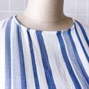 Lost + Wander Blue and White Striped Ruffle Mini Dress Photo 7