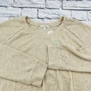 Nine Britton NEW  Billie Tie‎ Front Brushed Knit Top 2X Plus Beige Crewneck Photo 1