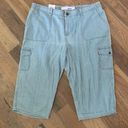 Sonoma NWT Skimmer Mid Rise Blue Denim Capri Jeans Size 16 W Photo 0