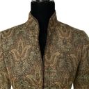 Coldwater Creek Vintage  Tweed Jacket Brown Green Gold Floral Blazer Womens Sz P4 Photo 4